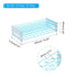 PATIKIL 40 Holes Test Tube Rack, 1Pcs 18mm Round Hole Plastic Detachable Test Tube Holder Stand Suitable for 18mm Dia Tube for Laboratory Scientific Experiments, Blue