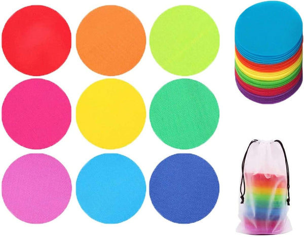 WELSTIK 36 Pack Spot Markers Carpet Markers for Classroom, 4" Rug Circles in 9 Colors