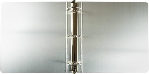 JAM PAPER Aluminium 2 inch Binders | Silver Aluminum 3 Ring Binder | Sold Individually
