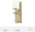1-light Dimmable, 19693 Hunter - Briargrove Modern Brass, Small Sconce Light, Formal Style, for Bedrooms, Kitchens