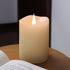 Flameless Candles - Battery Operated with Timer, 3D Moving Flame Flickering, 3" x 4" Ivory Real Wax Electric LED Candle