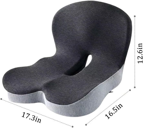 QCYHDF Memory Foam Orthopedic Cushion, Car Wheelchair Buttocks Pressure Reducing Cushion, Lumbar Support Pillow