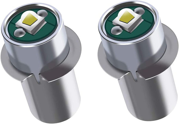 Podoy 3W 18V LED Upgrade Bulb for Ryobi P704, P703, P700, Replace 780287001 Flashlight Bulb, 2 Pack