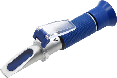 Salinity Refractometer for Aquarium Fish, Dual Scale Tester for Salt Water Testing with ATC, Made of Copper
