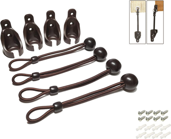 Replacement Parts Brown Bungee Kit, Extra Long/6-Inch Length, Weather Resistance for Coolaroo Roller Shades