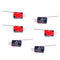 6Pcs V-153-1C25 Micro Limit Switch, Long Straight Hinge Lever Arm SPDT for Arduino (Pack of 6)