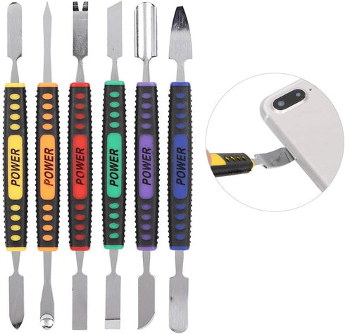 Zopsc 6PCS Crowbar Repair Tools Kit Set, Anti-Slip Silicone Prying Opening Tools for Mobile Phones, Tablets