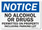 SmartSign "Notice - No Alcohol or Drugs Permitted on Property" Sign, 10" x 14" Plastic