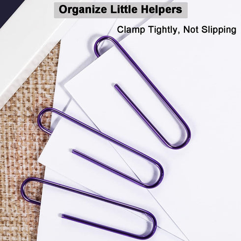 Paper Clips, 100PCS 2" Large Paper Clips (50MM), Durable & Rust Resistant for Office and School Use