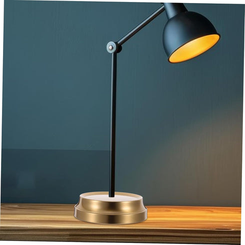 Round Table Lamp Base Iron Base for Desk Lamps Elegant Copper Finish Stable Design for Home Decor Easy Maintenance Chic