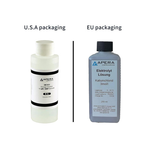 Apera Instruments 3M KCL Storage Soaking Solution (8 oz.) for pH and ORP Electrodes