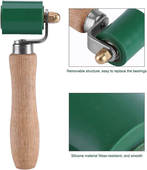 Silicone Roller, 40mm High Temperature Hand Roller Tool, 1-3/4 Inch Professional Heavy Duty Silicone Seam Roller for PVC/TPO/EPDM Roofing Vinyl Decking Membrane and Tarpaulin Banner Welding