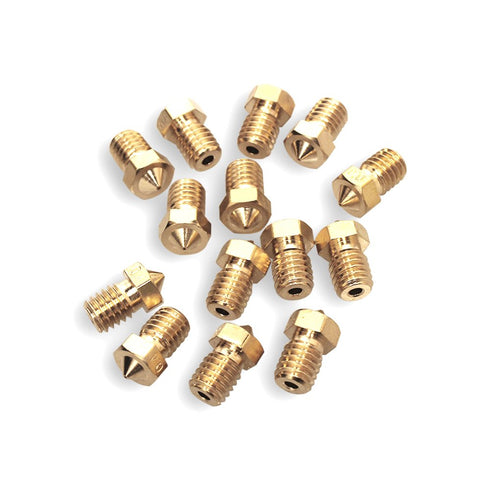 14 Pcs M6 3D Printer Nozzle - 0.4mm Extruder Brass Nozzle Print Head for 1.75mm Filament E3D V5 V6 Makerbot