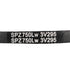 SPZ-750 V-Belts, 750 mm Pitch Length x 10mm Width x 8mm Thickness, Rubber Drive Belt for Power Transmission