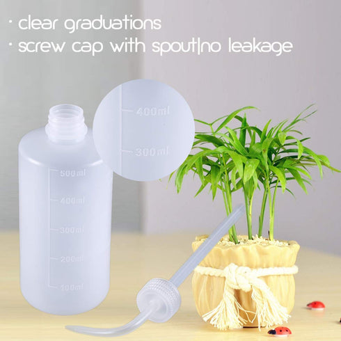 LDPE Economy Wash Bottle, Narrow Mouth Squeeze Bottle for Medical Lab, Safety No Spill, 500ml / 16oz