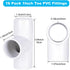 16 Pack 1 Inch 3 Way PVC Pipe Fittings, PVC Pipe Fitting Connectors Furniture Build Grade SCH40 Elbow Fitting for DIY PVC Shelf Garden Storage Frame (Socket x Socket Socket) by DAJAVE