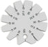 QWORK Bevel Gauge, Stainless Steel Axe Angle Gauge, Round Shape Knife Angle Finder for Measuring Knife Angle