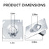 GOOUU 1PCS 1/2" 3/4" 4-Inch Swivel Pendant Mounting Kit for or Conduit, Malleable Square Fixture Hanger Cover