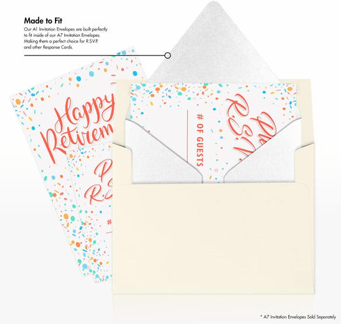 LUXPaper 4Bar A1 Contour Flap Invitation Envelopes | 3 5/8" x 5 1/8" | 80lb. Text | Crystal Metallic | 50 Qty