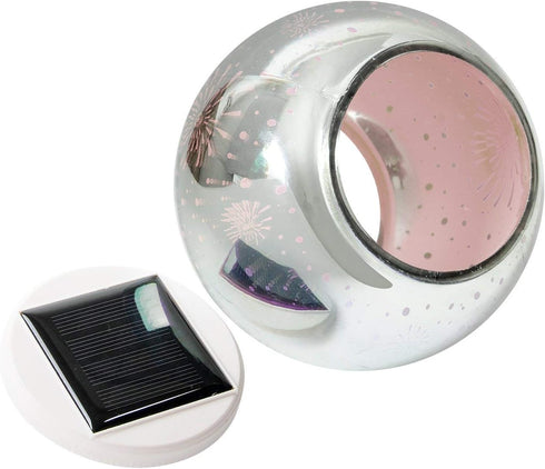 Idearsen Color Changing Solar Powered Glass Ball Led Garden Lights, Rechargeable Solar Table Lights, Outdoor Waterproof