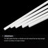 MECCANIXITY 15pcs ABS Square Rod, 2x2x500mm Solid Bar, White Plastic Rods Assortment Kit for DIY Architectural Model