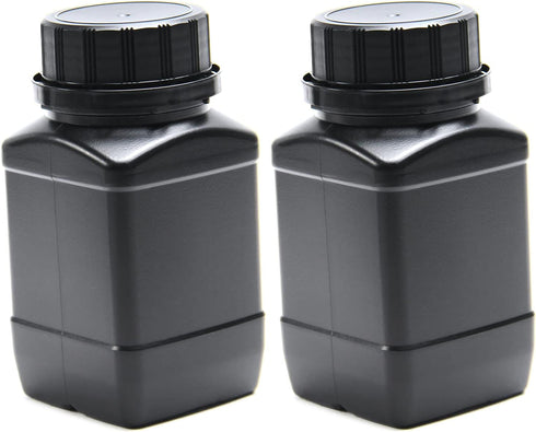 Othmro 2Pcs 8.5oz Plastic Lab Chemical Reagent Bottles 250ml Wide Mouth Round Storage Containers with Cap for Food