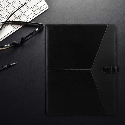 Toplive A4/Letter Size Padfolio, 3 Ring Binder Organizer Business Portfolio Folder for Women, Black