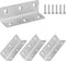 L Bracket, Heavy Duty Corner Brace, 4 Pack 3.2" Metal Shelf Bracket