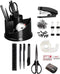 deli 15 Pcs Office Supplies Kit, Desk Accessories Set with Organizer, Staple, Sharpener, Scissors, Binder Clips