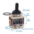 Baomain Momentary Toggle Switch DPDT (ON)-Off-(ON) 3 Position with Rainproof Cap, 1 PCS