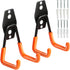 KURUI Heavy Duty Garage Hooks, 2 Pack Small Wall Mount Storage Hooks for Ladder, Tool