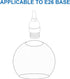1 1-5/8 Inch Clear Striped Swirl Glass Shade Pcs Glass Lamshade Replacement for Chandelier Pendant Light Wall Sconce