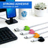 ZHJISHGUO 12-Pack (12 Pcs-1 Cable Clips, Self-Adhesive Cord Organizer Wire Holder for Desk, Wall, Car, Office