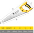 14 in. Pro Hand Saw, 11 TPI Fine-Cut Soft-Grip Handsaw for Sawing, Trimming, Gardening, Cutting Wood