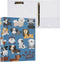 Cute Dog 3 Round Ring Binders, Waterproof Basic Binders with 3 Interior PVC Pockets, Holds 200 Sheets