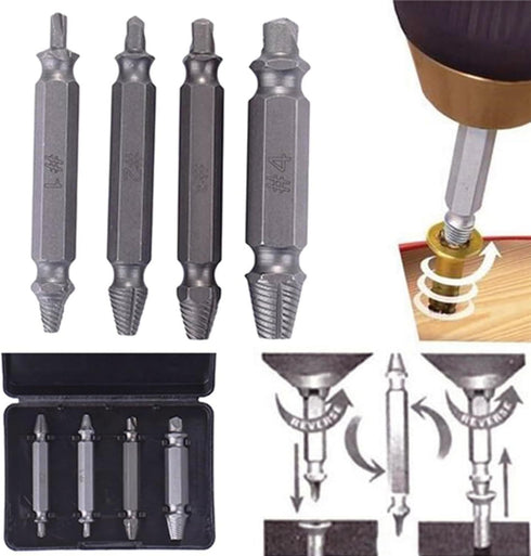 Damaged Screw Extractor Set for Stripped Head Screws, Nuts & Bolts, Gifts for Men and Women, DIY Hand Tools