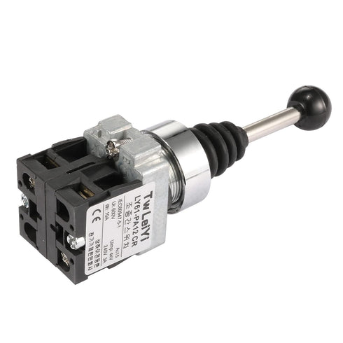 uxcell Joystick Switch Controllers 2 Position 2NO Latching Type AC 600V 10A 22mm Panel Mount