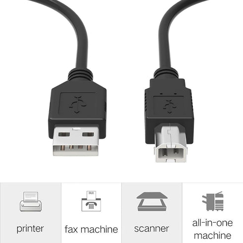 6ft V850 B11B224201 USB Cable Laptop PC Data Sync Cord Lead for Epson Perfection Pro Flatbed Scanner