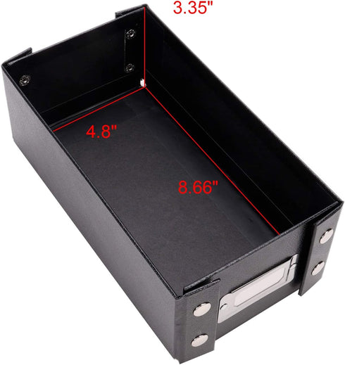 Snap-N-Store Collapsible Index Card Holder Storage Box, Fits 1100 Flash Cards, 3 x 5, 2 Pack, Black