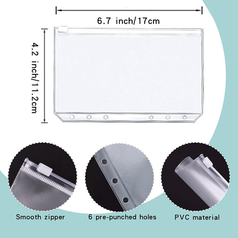 Money Saving Binder, Savings Challenges Book with 12pcs Zipper Envelopes A6 Budget Planner for Managing Budgets