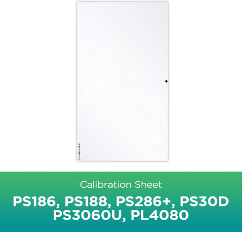 plustek PS286 PS186, PS188, PS30D, PS3060U, PL4080 Calibration Control Sheet - for Plus, Document Scanner only