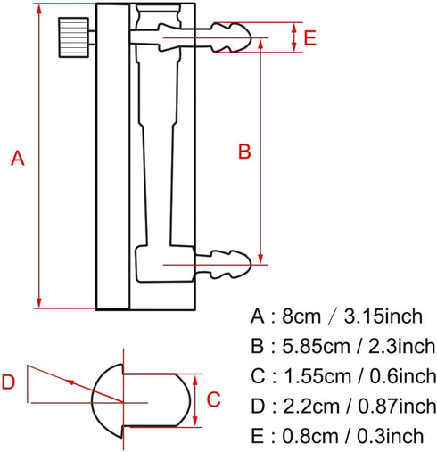 Hilitand Gas Flowmeter, 0-3LPM Meter with Control Valve for Oxygen Air Gas