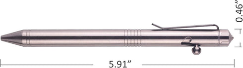 SMOOTHERPRO SSG050 Bolt Action Pen in Stainless Steel with Durable Clip Compatible with Pilot G2 Refill