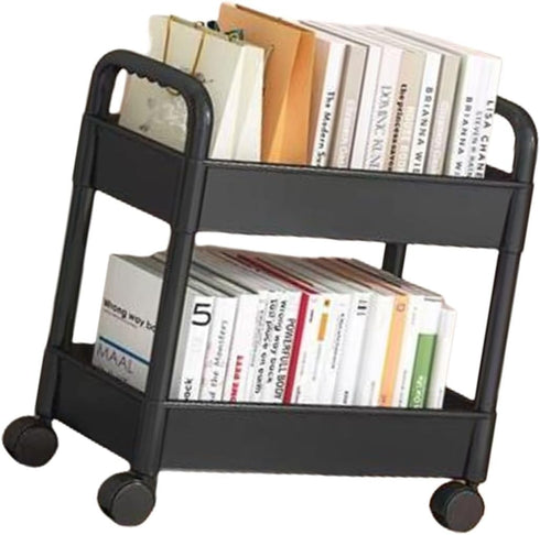 DIMITU Fashionable Rolling Storage Cart Organizers with 3 Tiers Multipurpose Utility Trolley Portable