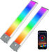 LEPOTEC Wall Lights, 10" Under Cabinet Lighting with Music Sync, 2200mAh Rechargeable
