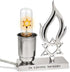 Zion Judaica Jewish Memorial Lamp with Star of David Bulb, Yizkor or Yahrtzeit Electric Powered, Silver