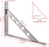 12", 4mm 2pcs, 400lbs YUMORE Shelf Bracket Stainless Steel Heavy Duty L Shaped Brackets Wall Mounted Floating Table