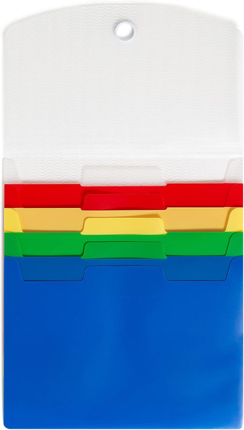Smead Cascading Poly Wall File Folder, 5 Folder Pockets, Letter Size, Bright Colors (92050)