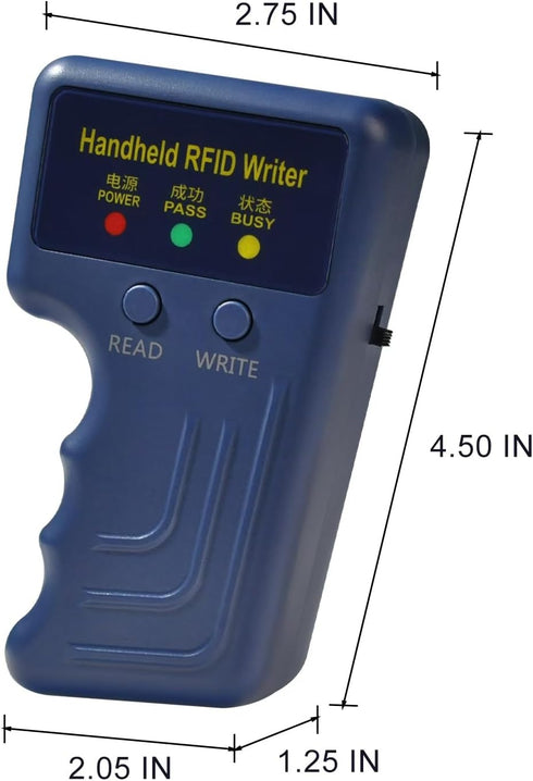 GEEOT 125KHz with5 T5577 Card Reader Writer for ID HID and AWID Handheld RFID Copier Key fobs