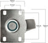 Titan 5" Gray Thermoplastic Rubber (TPR) Swivel Caster, 350-lb. Capacity